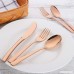 Buyer Star 20-Pieces Flatware Set Rose Gold Silverware Stainless Steel Reusable Wedding Dinnerware Cutlery Set - B0756XVRC2